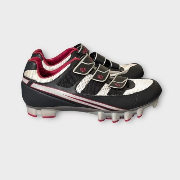 Pearl Izumi Cycling Shoes Women Mountain 7.5 Quest Black Burgungy Gray Spinning - Picture 1 of 7